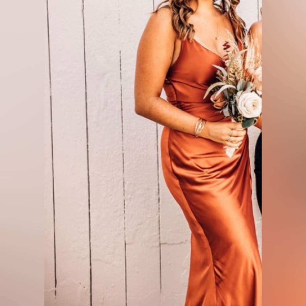 Satin Bridesmaid Maxi Dress